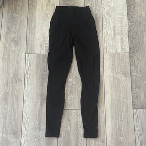 Women’s Yogalicious Lux Fleece-lined High-Waist Black Leggings with Pockets